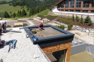 Übergossene Alm Flachdachabdichtung